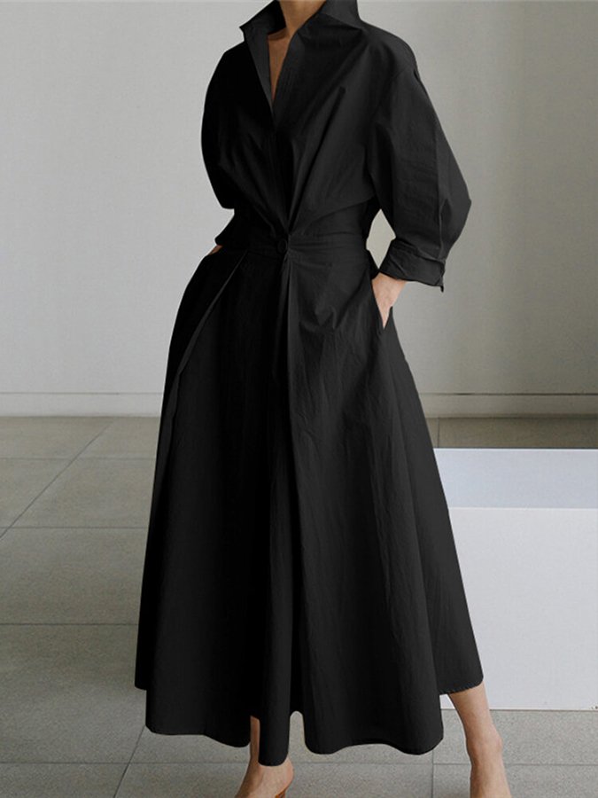 Dames Maxi Jurk Vintage Halslijn Zomer Elegante Lange Jurk 6