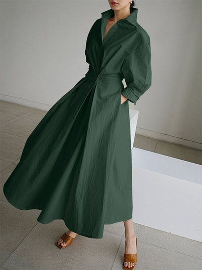 Variant image for Dames Maxi Jurk Vintage Halslijn Zomer Elegante Lange Jurk-9