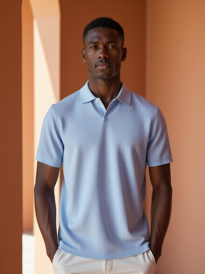 Heren Polo Shirt Slim Fit Katoen met Moderne Kraag 2