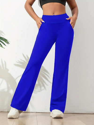 Dames Sportbroek Flared Stretchstof Lang 5