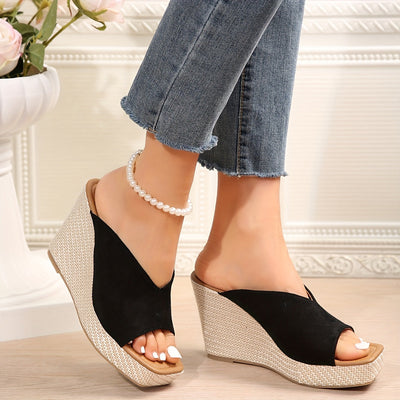 Dames Sandalen Zwart Ultrahoge Kegel Hak Slip-On 4