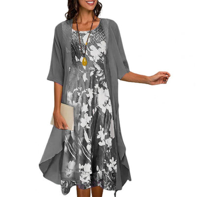 Dames Zomerjurk Elastisch Blauw Groen Grijs 3