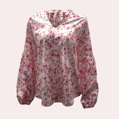 Dames Bloemen Blouse Licht Groen Casual 3
