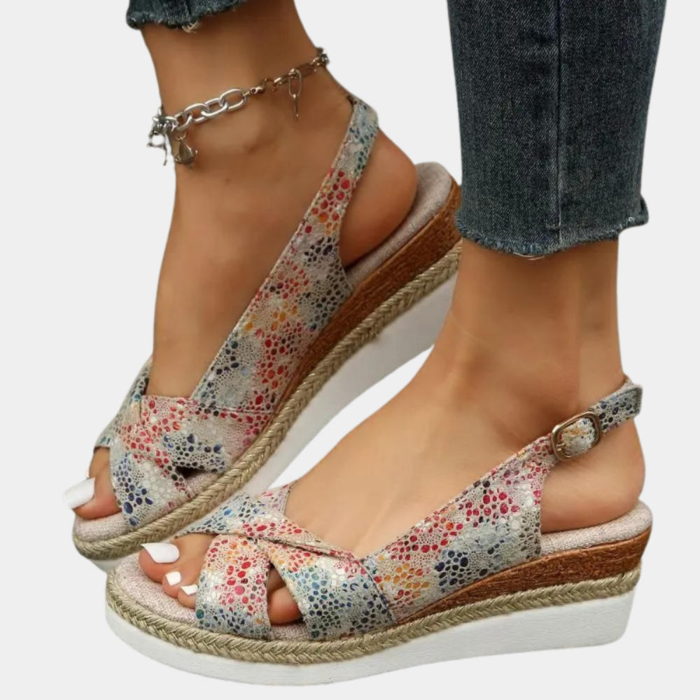 Dames Espadrille Flats Ademend Beige 1