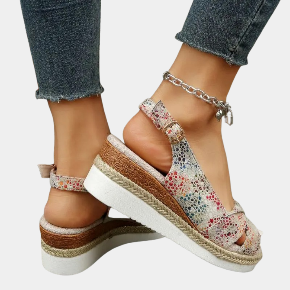 Dames Espadrille Flats Ademend Beige 3
