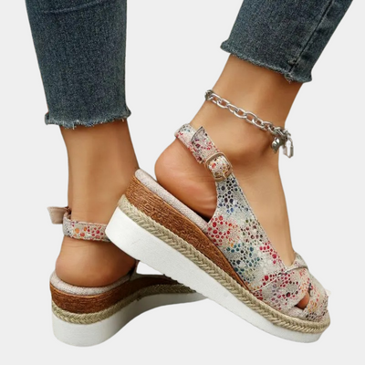 Dames Espadrille Flats Ademend Beige 3