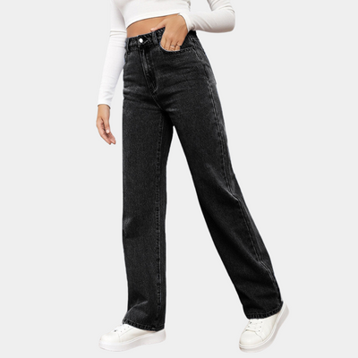 Variant image for Dames Baggy Jeans Hoge Taille Rekbare Denim-13