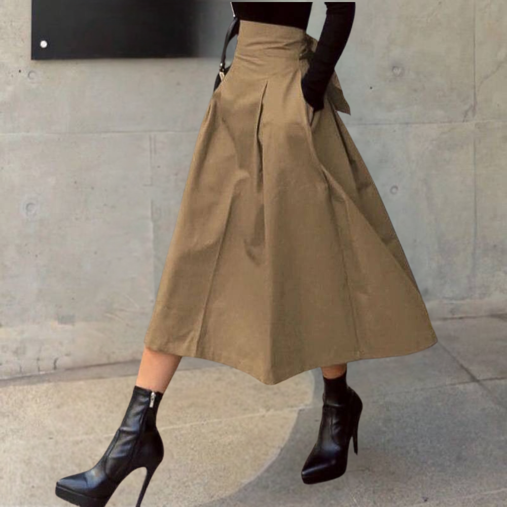 Dames Hoge Taille Zomerrok Katoen Lange Rok 5