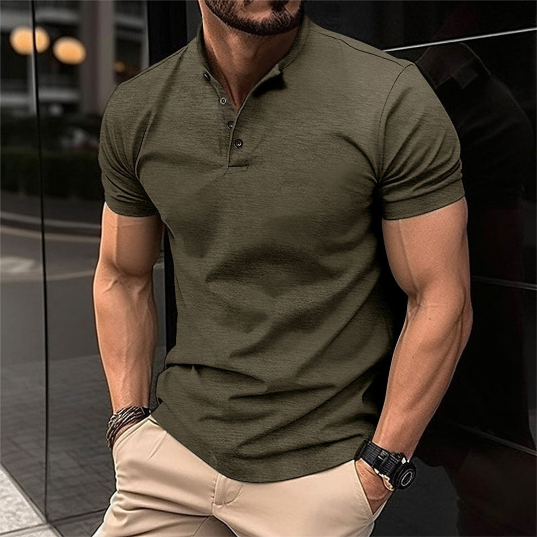 Heren Polo Shirt Katoen Met Kraag En Knoopsluiting Zomer 1
