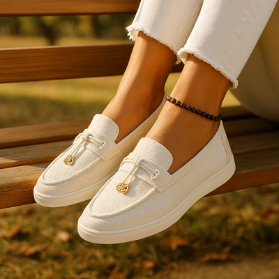 Dames Loafers Wit Ondersteunend Comfortabel 3