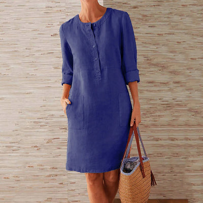 Dames Zomerjurk Effen Polyester 5