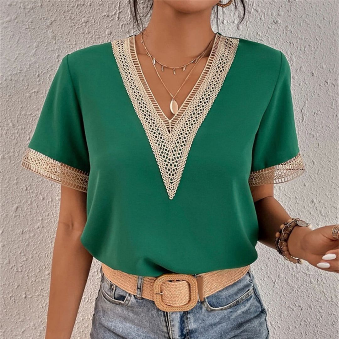 Dames T-shirt Losse Pasvorm Polyester Zomer 3