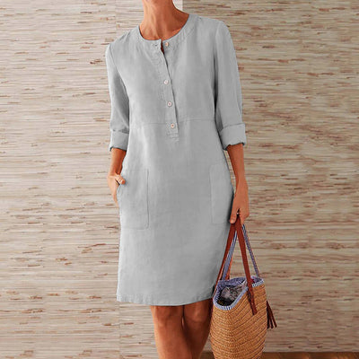 Dames Zomerjurk Effen Polyester 3