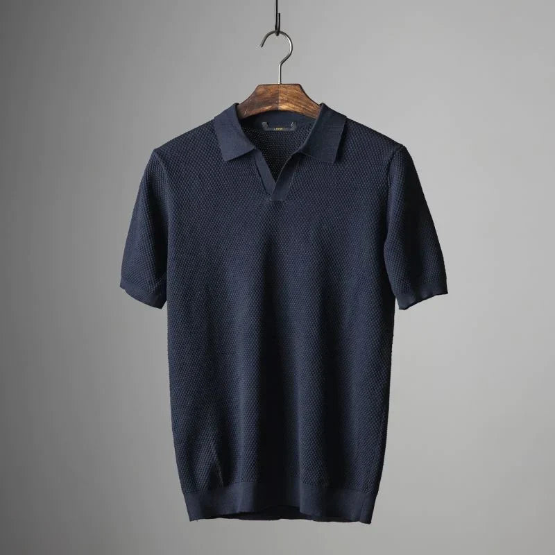 Heren Polo Shirt Slim Fit Katoen met Moderne Kraag 4