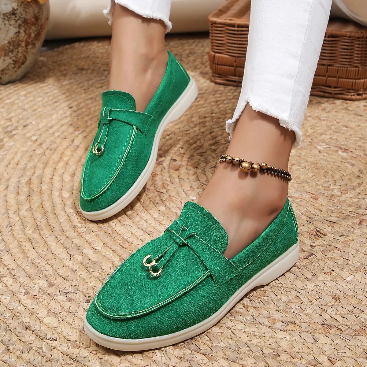 Dames Loafers Wit Ondersteunend Comfortabel 4