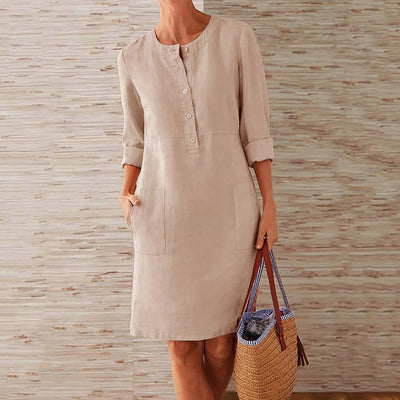 Dames Zomerjurk Effen Polyester 1