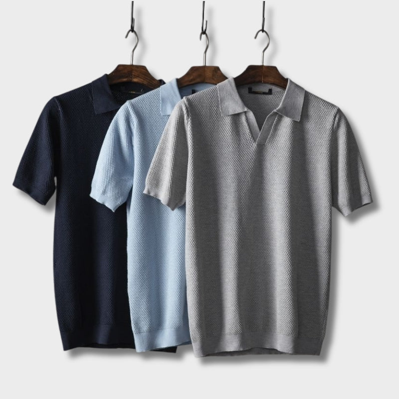 Heren Polo Shirt Slim Fit Katoen met Moderne Kraag 3