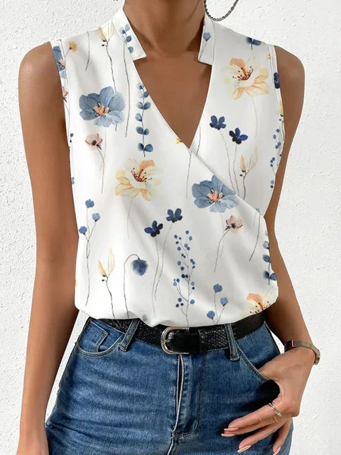 Heren Tanktop Zwart V-hals Katoen 6