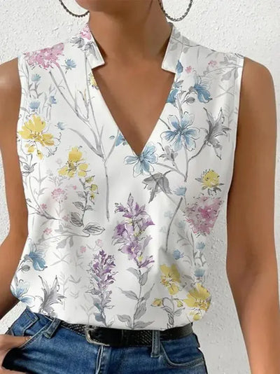 Heren Tanktop Zwart V-hals Katoen 3