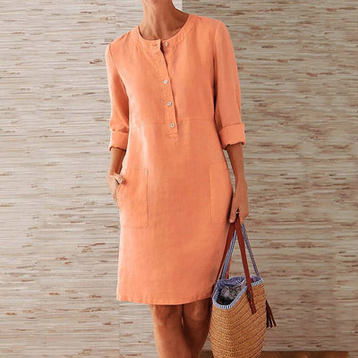 Dames Zomerjurk Effen Polyester 2