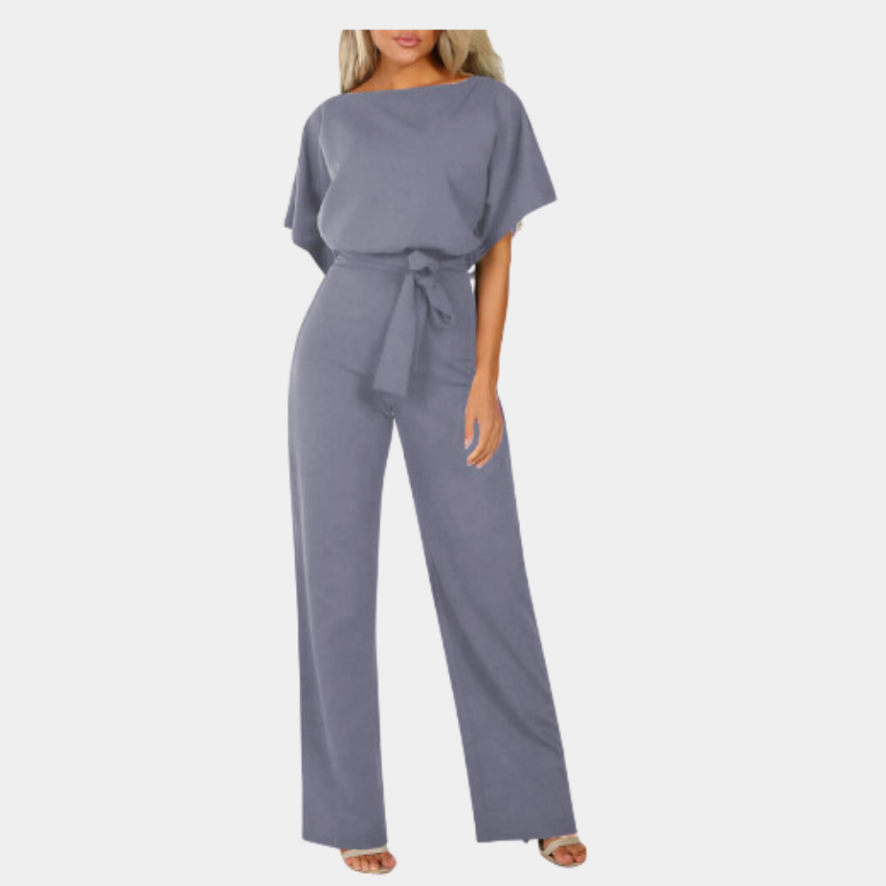 Dames Jumpsuit Zwart Katoen Met Comfortabele Pasvorm 2