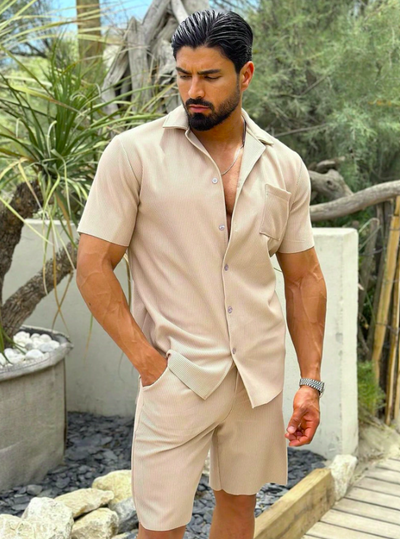 Heren Zomer Set Ademend Luxe Kleding 2