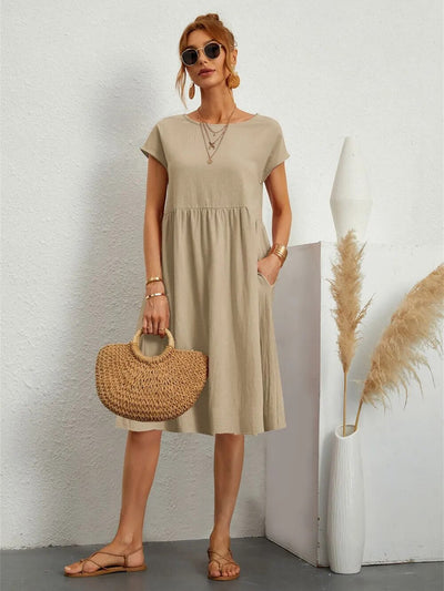 Damesjurk Aisha Elegante Pasvorm Zomer Katoen 5