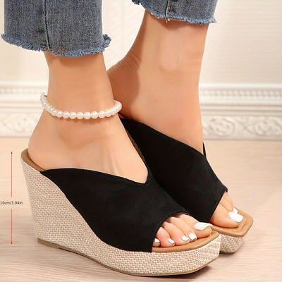 Dames Sandalen Zwart Ultrahoge Kegel Hak Slip-On 2