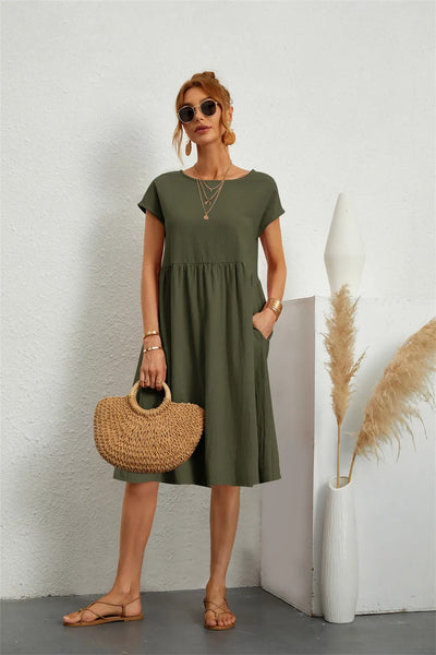 Variant image for Damesjurk Aisha Elegante Pasvorm Zomer Katoen-16
