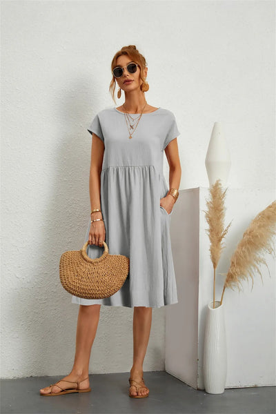 Variant image for Damesjurk Aisha Elegante Pasvorm Zomer Katoen-26