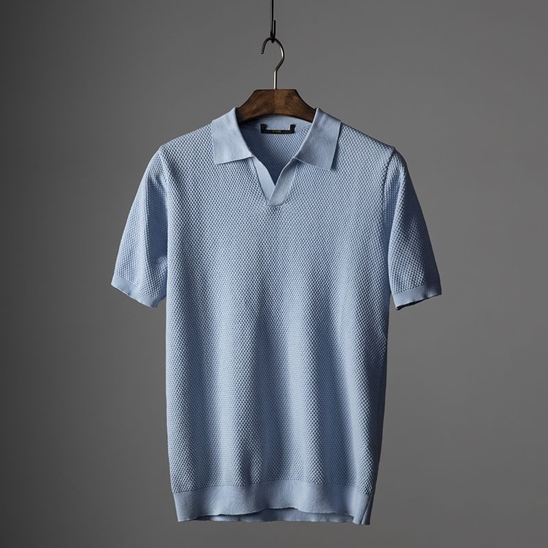 Heren Polo Shirt Slim Fit Katoen met Moderne Kraag 6